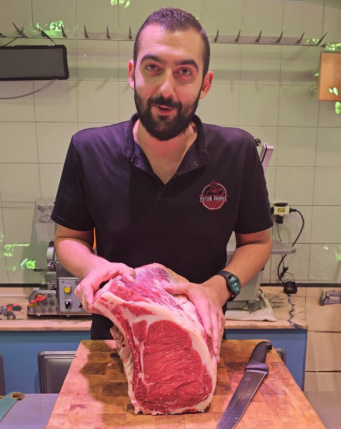 Côte de bœuf persillée et maturée, sélection d'exception de la Boucherie Roumieu, 8 Bd de la République, Aix-en-Provence.