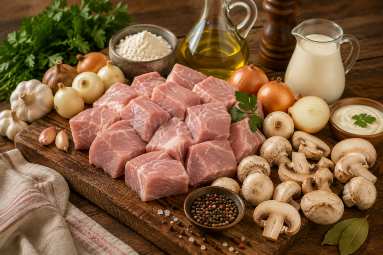 Cinq tranches de tendron de veau pour une blanquette aux oignons et champignons – Boucherie Roumieu à Aix-en-Provence